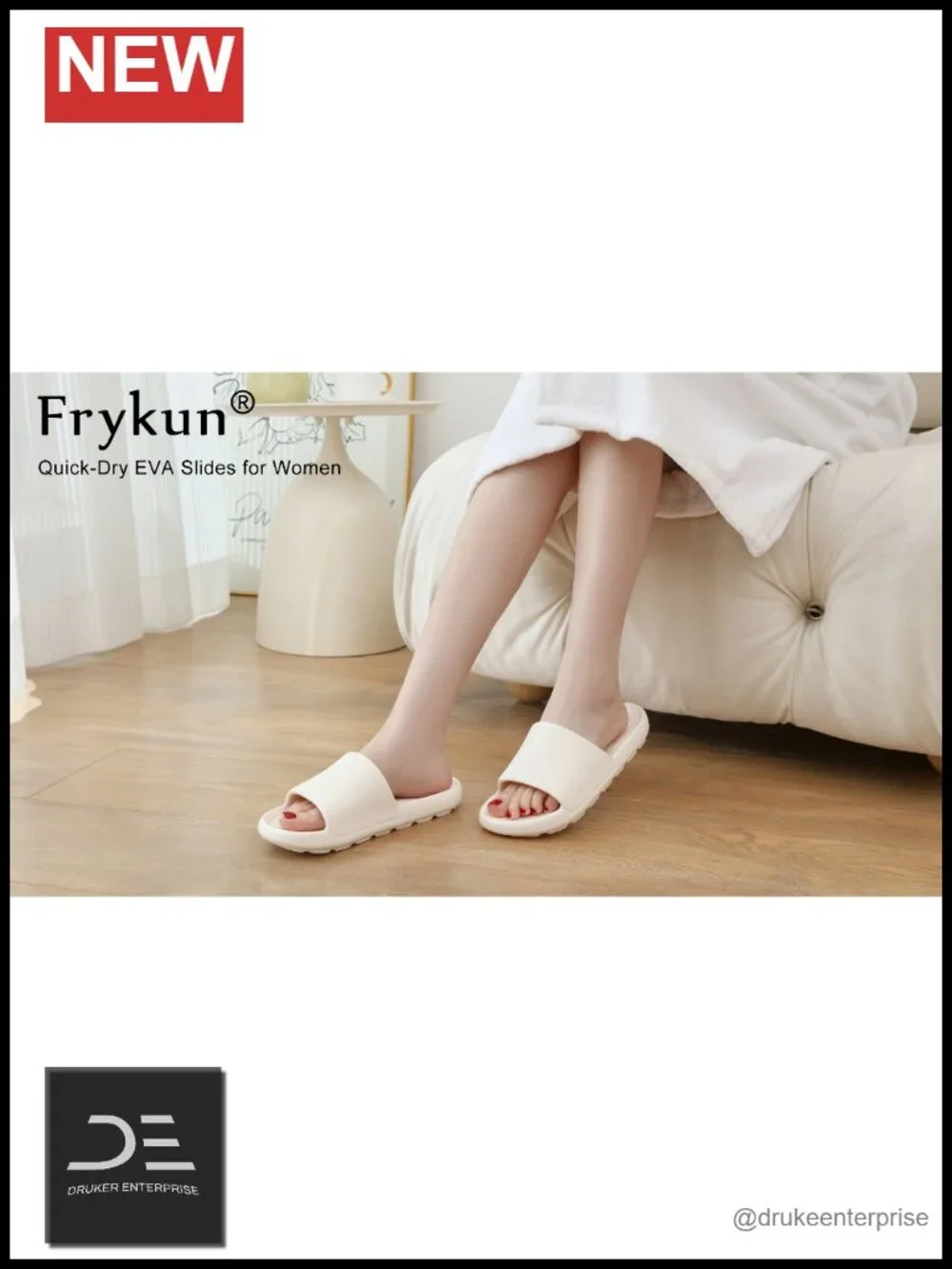 Quick Dry Shower Slides for Men Women with Arch Support Non Slip Sandals